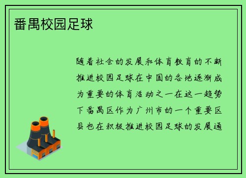 番禺校园足球
